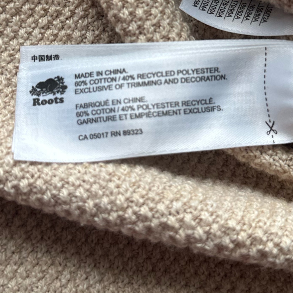 Roots Beige Knit Sweater‎ Small - Picture 5 of 7